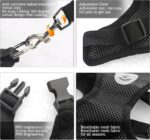 shudyear Summer cat Chest Harness and Leash, Anti-Escape Adjustable Soft mesh cat Leash and Chest Harness Set for All Types of Cats cat Vests (Size S,Black) - Image 6