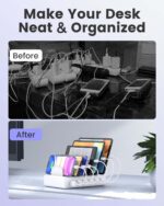 Charging Station for Multiple Devices Apple, CREATIVE DESIGN 50W Multi Charger Station with 6 USB Ports & 6 Cables, Charging Dock for Apple Android Phone iPad Kindle Tablet and Other Electronic - Image 3