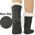 BenSorts Men Fuzzy Slipper Socks with Grippers Non Slip Indoor House Socks Christmas Gifts - Image 3