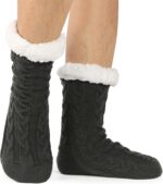 BenSorts Men Fuzzy Slipper Socks with Grippers Non Slip Indoor House Socks Christmas Gifts - Image 5