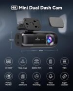 REDTIGER F9 Dash Cam 4K Front and Rear 1080P, WiFi GPS Car Camera with 32GB Card, Dual Dash Camera for Cars, Loop Recording, Night Vision, Parking Mode, Smart App Control, Support 256GB Max - Image 3