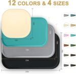 Small Silicone Pet Food Mat with Raised Edge for Food and Water Bowl, Square Dog Feeding Mats, Cat Food Trays for Floor Waterproof, Rubber Tray for Dogs and Cats, 12 x 12 x 0.7 Black - Image 3