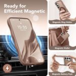 CAPRARO for Samsung Galaxy S25 Plus Case for Women Girls, Upgraded [Camera Protection] [Compatible with MagSafe] Cute Wave Translucent Matte Phone Case for Samsung S25 Plus, Brown - Image 4