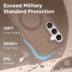 CAPRARO for Samsung Galaxy S25 Plus Case for Women Girls, Upgraded [Camera Protection] [Compatible with MagSafe] Cute Wave Translucent Matte Phone Case for Samsung S25 Plus, Brown - Image 6