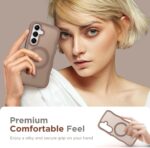 CAPRARO for Samsung Galaxy S25 Plus Case for Women Girls, Upgraded [Camera Protection] [Compatible with MagSafe] Cute Wave Translucent Matte Phone Case for Samsung S25 Plus, Brown - Image 9