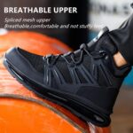 SYLPHID Men Steel Toe Sneakers Women Safety Shoes High top Work Shoe with Air Cushion Lightweight Breathable Puncture Proof - Image 5