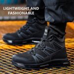 SYLPHID Men Steel Toe Sneakers Women Safety Shoes High top Work Shoe with Air Cushion Lightweight Breathable Puncture Proof - Image 7