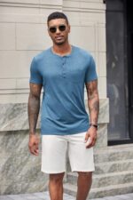 COOFANDY Men's Short Sleeve Henley T-Shirt - Image 6