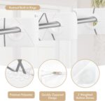 AmazerBath No Hook Shower Curtain and Liner Set, Shower Curtain with Liner and Hooks Built-in Less Time, Heavy Duty Double Waterproof Farmhouse Shower Curtain Set for Bathroom, Grey, 74"x72" - Image 4