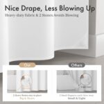 AmazerBath No Hook Shower Curtain and Liner Set, Shower Curtain with Liner and Hooks Built-in Less Time, Heavy Duty Double Waterproof Farmhouse Shower Curtain Set for Bathroom, Grey, 74"x72" - Image 7