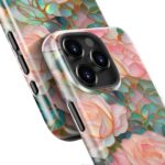 for iPhone 16 Pro Max Case Cute - Wireless Charging Compatible - Dual-Layer Hard Shell + Silicone Cover - Aesthetic Protective Trendy Phone Case for Women - Blooming Pink Rose - Image 6