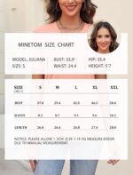 Minetom Women's Color Block/Solid Tops Short Sleeve V Neck T Shirts Summer Casual Tees - Image 7