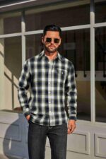 COOFANDY Mens Flannel Plaid Shirts Long Sleeve Casual Button Down Cotton Shirt with Pocket - Image 3