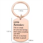 Little Reminders Keychain, Mental Health Gift, You Are Enough Key, Daily Affirmation Inspiration Uplifting Quotes, Self Love - Image 7