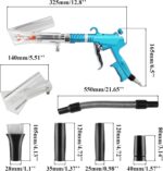 2IN1 Car Interior Detailing Air Blow Gun & vacunm Gun with Adjustable Air Flow Nozzle,Cleaning Gun Quickly Blasts Dirt and Dust from Surface Works with Air Compressor(Upgrade Rotate Tube) Blue - Image 3