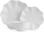 Portmeirion Sophie Conran Floret 12 Piece Dinnerware Set | Service for 4 | Elegant Dinnerware Serving Plates | Appetizer, Buffet, Dinner, and Lunch Plates | Dishwasher Safe – Dove Gray - Image 3