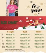 Christmas Shirts for Women Let It Snow Shirt Xmas Holiday Tshirt Cute Snowflake Print Tees Tops - Image 8