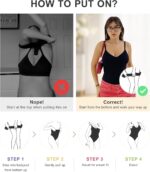 SHAPERX Women's Seamless Shapewear Bodysuit Tummy Control Body Shaper Waist Snatching Body Suit - Image 6