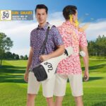 Mens Golf Shirt Moisture Wicking Dry Fit Print Performance Short Sleeve Polo Shirts for Men - Image 3