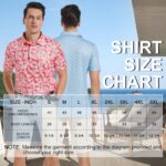 Mens Golf Shirt Moisture Wicking Dry Fit Print Performance Short Sleeve Polo Shirts for Men - Image 8