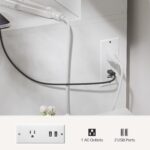 Haewon White Vanity Desk with Mirror and Power Outlet, Makeup Vanity with Adjustable Brightness and 3 Lighting Modes, Dressing Table Set with 4 Drawers, Storage Chair for Bedroom - Image 6