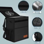 Femuar Leak Proof Car Trash Can with Lid - Waterproof Automotive Garbage Bin for SUVs, Collapsible and Portable Car Trash Bag, Black - Image 6