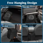 Femuar Leak Proof Car Trash Can with Lid - Waterproof Automotive Garbage Bin for SUVs, Collapsible and Portable Car Trash Bag, Black - Image 7