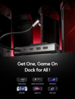 JSAUX Upgraded Docking Station 4K@120Hz for Steam Deck OLED/ROG Ally X/Legion Go/MSI Claw, 5-in-1 Steam Deck Dock with HDMI 2.1, 100Mbps Ethernet, USB 2.0 and 100W Charge for Steam Deck LCD-HB0602 - Image 5