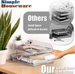 Simple Houseware 2-Tier Clear Stackable Letter Tray Organizer – Desktop File Holder for A4/Letter Size Paper, Document Sorter, Office Desk Paper Organizer, Transparent File Storage - Image 3