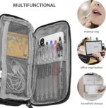 ProCase Pencil Case Pen Bag, Two Layers Big Capacity Pencil Pouch Pen Organizer Durable Stationery Holder for Marker Organization School Supplies Office Storage Desk Organizing - Image 7