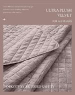 Luxury Velvet Queen Quilt Set, Ultra Soft Lightweight Velvet Comforter Set, Oversized Bedspread Coverlet with 2 Shams Diamond Pattern, for All Season (Charcoal Pink) - Image 3