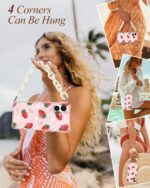 Toycamp for iPhone 16 Case with Strap for Women - Cute Funny Girls Girly Fashion Strawberry Design Case with Wrist Lanyards Four Corners Flexible Hang Style - Image 4