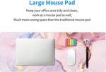Large Mouse Pads for Desk, Extended Marble Gaming Mousepad for Women Office Gifts, Funny XL Big Stitched Waterproof Nonslip Computer Mats Deskmat for Keyboard, (Pink, 31.5 * 11.8 in) - Image 6