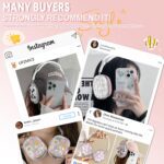 Silicone Case for AirPods Max Headphones, Clear Flower Soft TPU Ear Cups Protector, Headband Cover for AirPod Max, Transparent Protector for Apple AirPods Max (2024/USB-C) for Women, Pink - Image 5