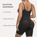 SHAPERX Women's Shapewear Bodysuit Tummy Control Seamless Zip-Up Body Shaper Waist Snatched Body Suit - Image 3