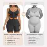 SHAPERX Women's Shapewear Bodysuit Tummy Control Seamless Zip-Up Body Shaper Waist Snatched Body Suit - Image 6