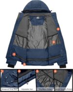 Little Donkey Andy Men's Warm Ski Jacket Water Resistant Insulated Snowboarding Jacket Windproof Winter Snow Coat - Image 5