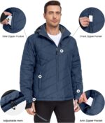 Little Donkey Andy Men's Warm Ski Jacket Water Resistant Insulated Snowboarding Jacket Windproof Winter Snow Coat - Image 6