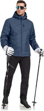 Little Donkey Andy Men's Warm Ski Jacket Water Resistant Insulated Snowboarding Jacket Windproof Winter Snow Coat - Image 8