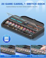 Upgraded Switch 2 Storage Dock for Nintendo Switch 2 Joycons&Console, [20 Game Card Slots] All-in-one Joy-Con 2 Charging Docks, Organizer Station for Family&Friends,for Sega Saturn Accessories,L - Image 3