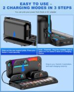 Upgraded Switch 2 Storage Dock for Nintendo Switch 2 Joycons&Console, [20 Game Card Slots] All-in-one Joy-Con 2 Charging Docks, Organizer Station for Family&Friends,for Sega Saturn Accessories,L - Image 9