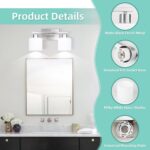 SILAMPDI Bathroom Lighting Fixtures Over Mirror Brushed Nickel, Modern 2-Light Vanity Lights Fixtures, Wall Sconces Light for Bedroom, Hallway, Milky White Glass Shades, E26 Base, Bulbs Not Included - Image 3