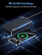 Portable Charger Power Bank, 56800mAh Portable Power Bank, PD 22.5 W Fast Charging Large Capacity Battery Pack for Travel Camping Essential Compatible with iPhone 17/16/15/14/13 Series, iPad-Black - Image 3