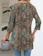 Rapbin Tunic Tops for Women Loose Fit Dressy 3/4 Sleeve V Neck T Shirts Spring Tops for Women 2026 - Image 7