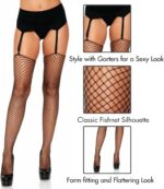 Leg Avenue Women's Unfinished Top Industrial Fishnet Stockings - Image 4