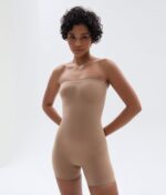 SHAPERX Strapless Shortie Bodysuit for Women Tummy Control Shapewear Seamless Body Shaper with Removable Straps - Image 8