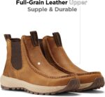 SUREWAY Men's Chelsea Boots - Lightweight Slip-On Work Boots with Moc Toe Design,Casual Leather Boots Slip-Resistant Rubber Outsole,Chukka boots for All-Weather Comfort (Office,Casual,Dress) - Image 4
