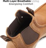 SUREWAY Men's Chelsea Boots - Lightweight Slip-On Work Boots with Moc Toe Design,Casual Leather Boots Slip-Resistant Rubber Outsole,Chukka boots for All-Weather Comfort (Office,Casual,Dress) - Image 6