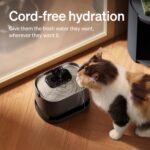 PETLIBRO Cat Water Fountain, Cordless Pet Water Fountain Battery Operated, 2.5L/84oz Dockstream Water Fountains for Cats Indoor, Cat Fountain with Stainless Steel Tray, Easy to Clean BPA-Free - Image 3