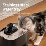 PETLIBRO Cat Water Fountain, Cordless Pet Water Fountain Battery Operated, 2.5L/84oz Dockstream Water Fountains for Cats Indoor, Cat Fountain with Stainless Steel Tray, Easy to Clean BPA-Free - Image 5